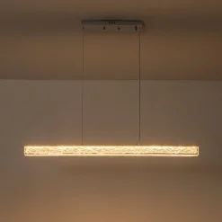 Crystal Resin Art Dimmable LED Linear Island Chandelier