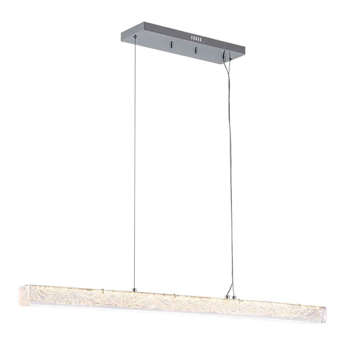 Crystal Resin Art Dimmable LED Linear Island Chandelier