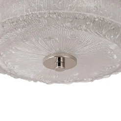 Decorative Clear Glazed Glass Round LED Ceiling Light