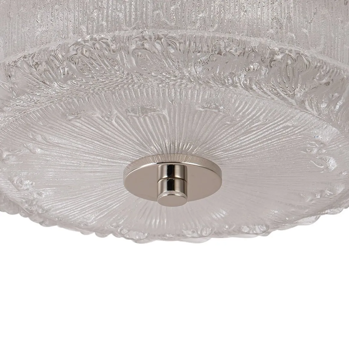 Decorative Clear Glazed Glass Round LED Ceiling Light