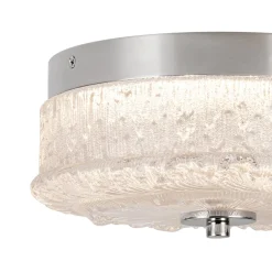Decorative Clear Glazed Glass Round LED Ceiling Light