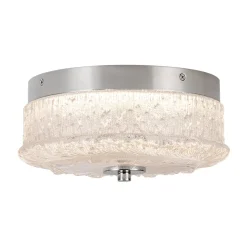 Decorative Clear Glazed Glass Round LED Ceiling Light