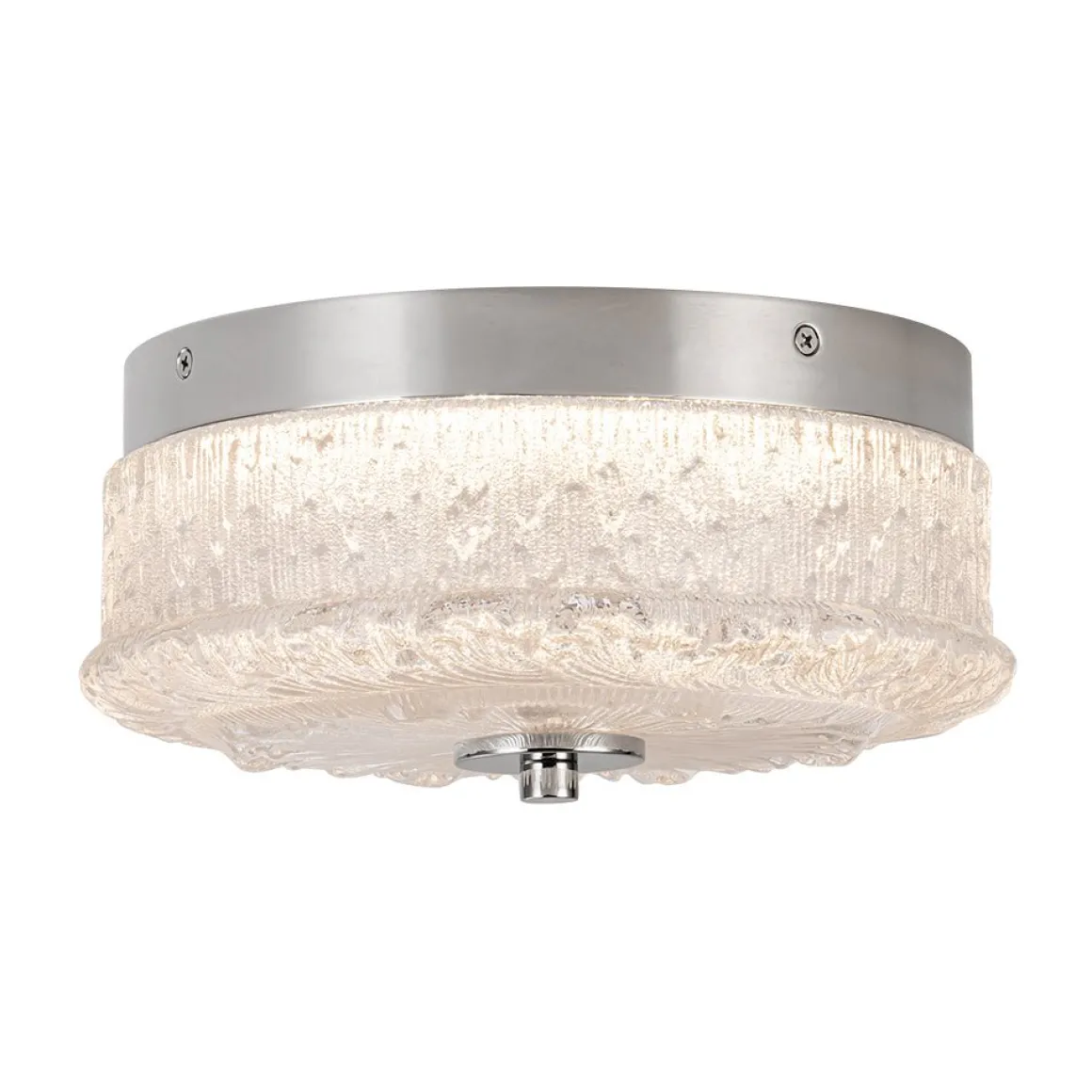 Decorative Clear Glazed Glass Round LED Ceiling Light