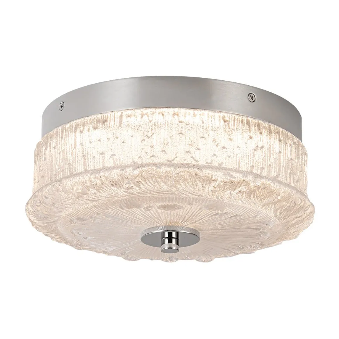 Decorative Clear Glazed Glass Round LED Ceiling Light