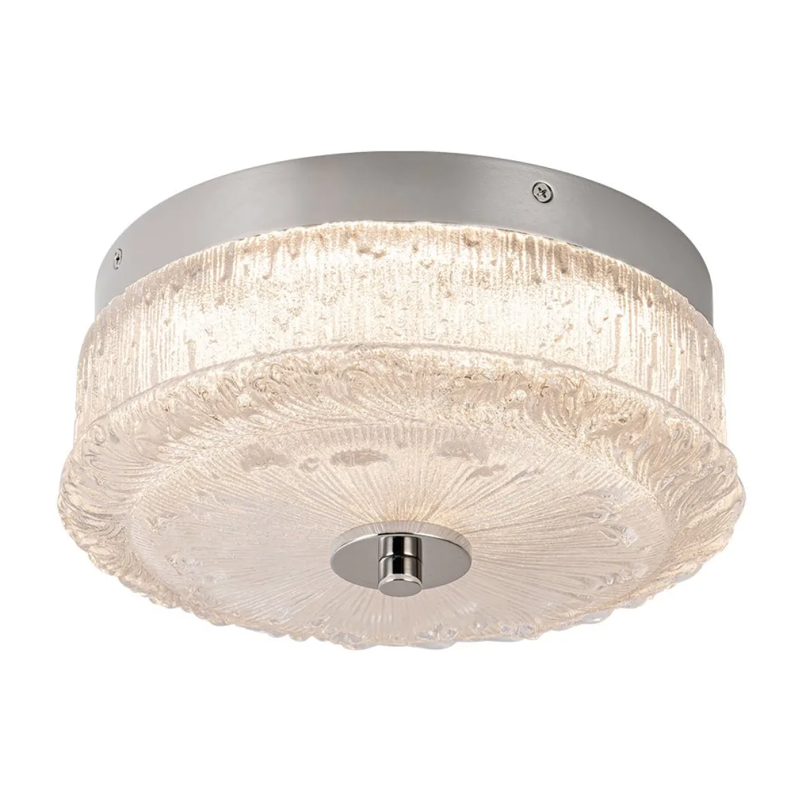 Decorative Clear Glazed Glass Round LED Ceiling Light