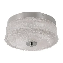 Decorative Clear Glazed Glass Round LED Ceiling Light
