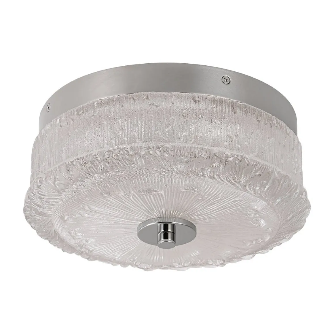 Decorative Clear Glazed Glass Round LED Ceiling Light