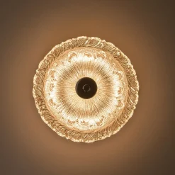 Decorative Clear Glazed Glass Round LED Ceiling Light