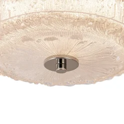 Decorative Clear Glazed Glass Round LED Ceiling Light
