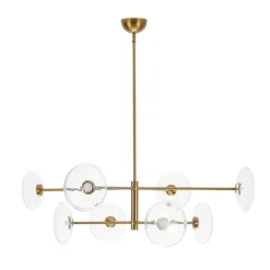 Designer Dimmable LED 8-light Glass Tiered Sputnik Chandelier