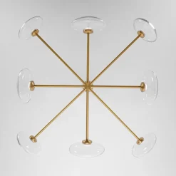 Designer Dimmable LED 8-light Glass Tiered Sputnik Chandelier
