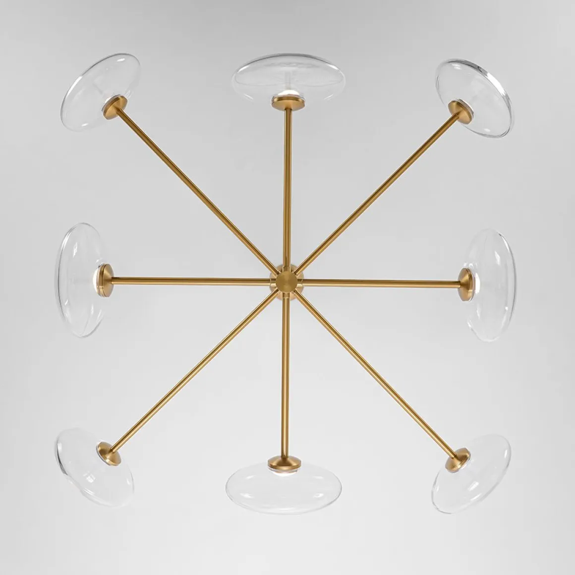 Designer Dimmable LED 8-light Glass Tiered Sputnik Chandelier