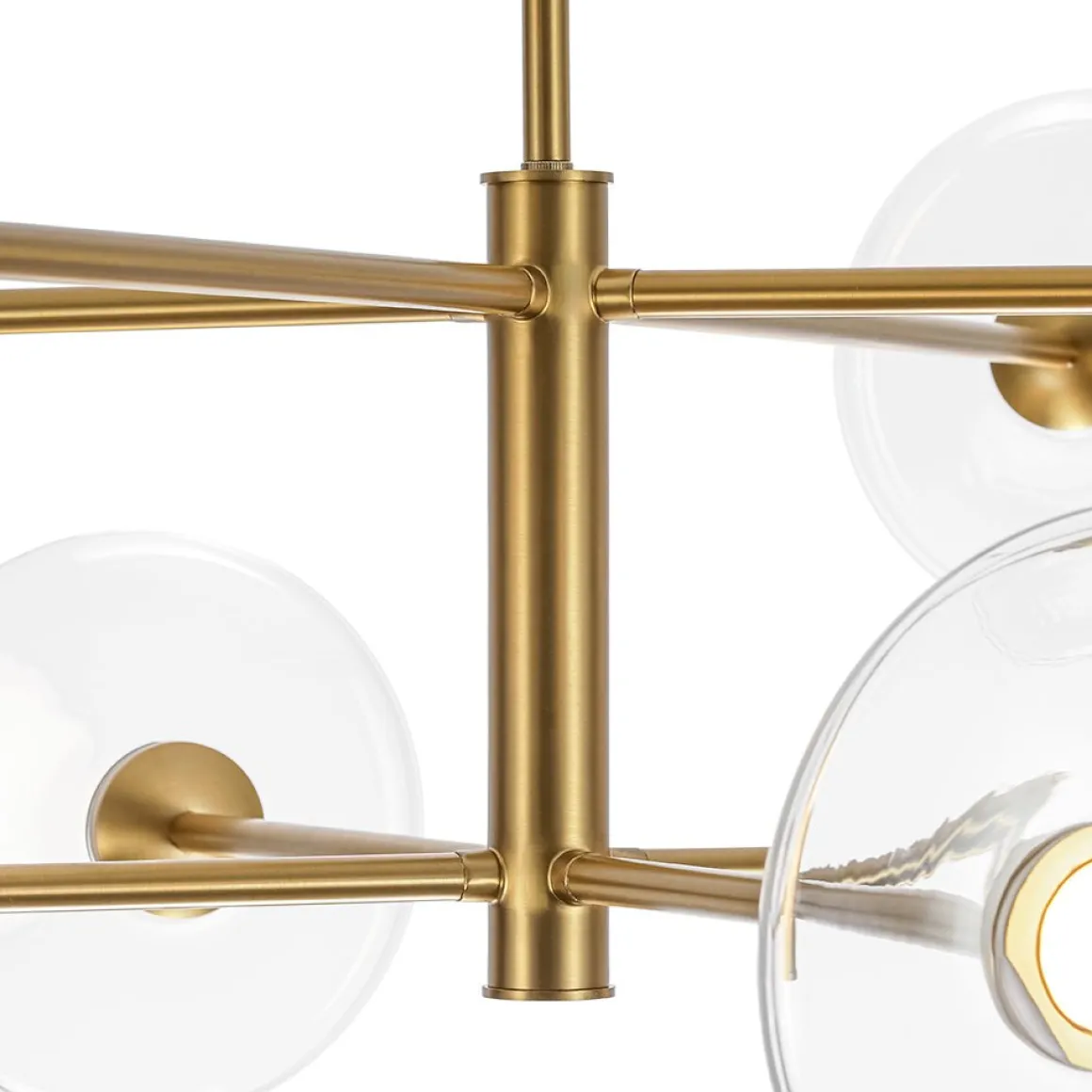 Designer Dimmable LED 8-light Glass Tiered Sputnik Chandelier