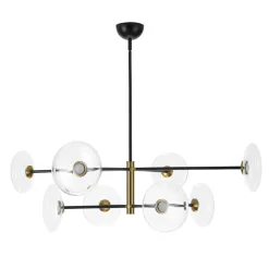 Designer Dimmable LED 8-light Glass Tiered Sputnik Chandelier