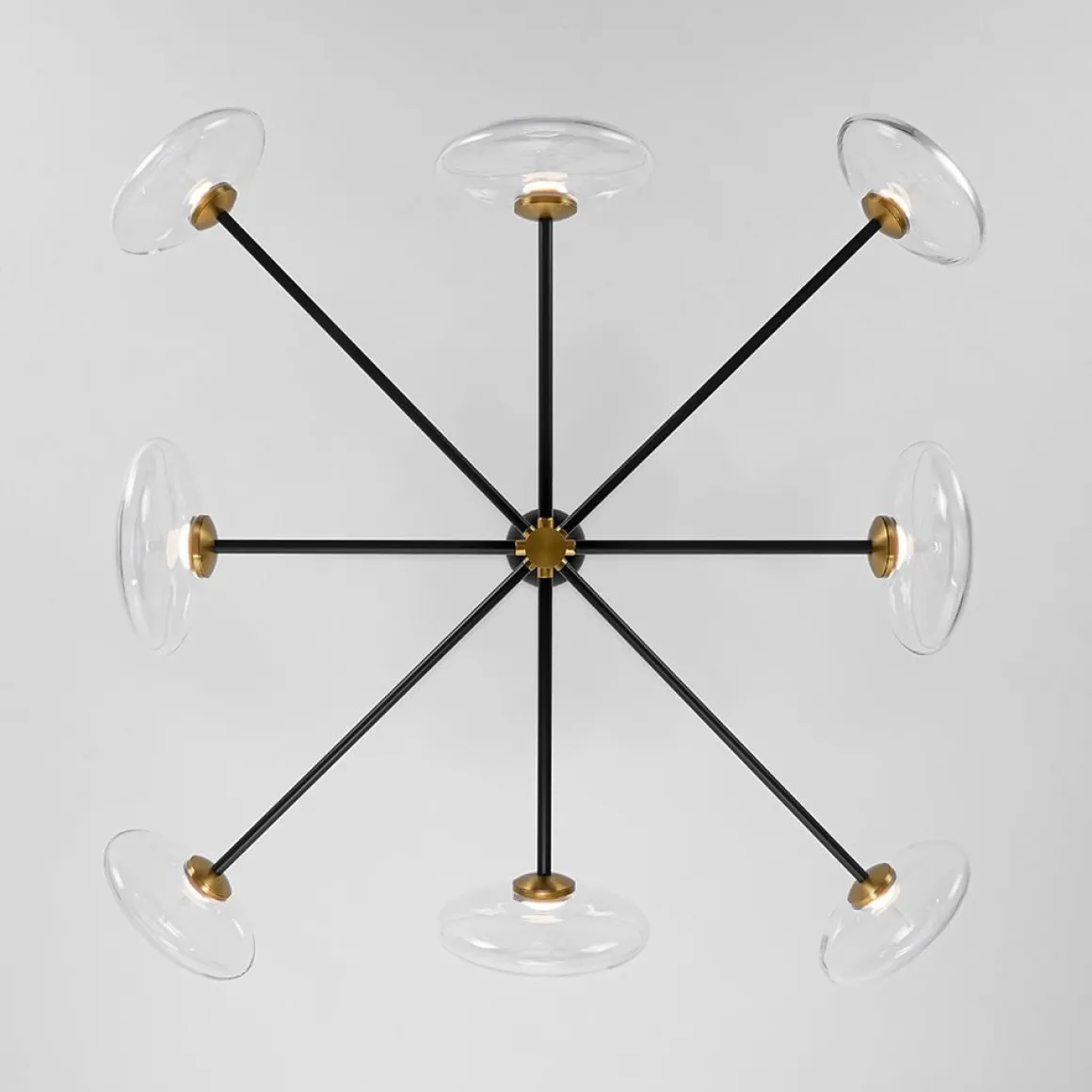 Designer Dimmable LED 8-light Glass Tiered Sputnik Chandelier
