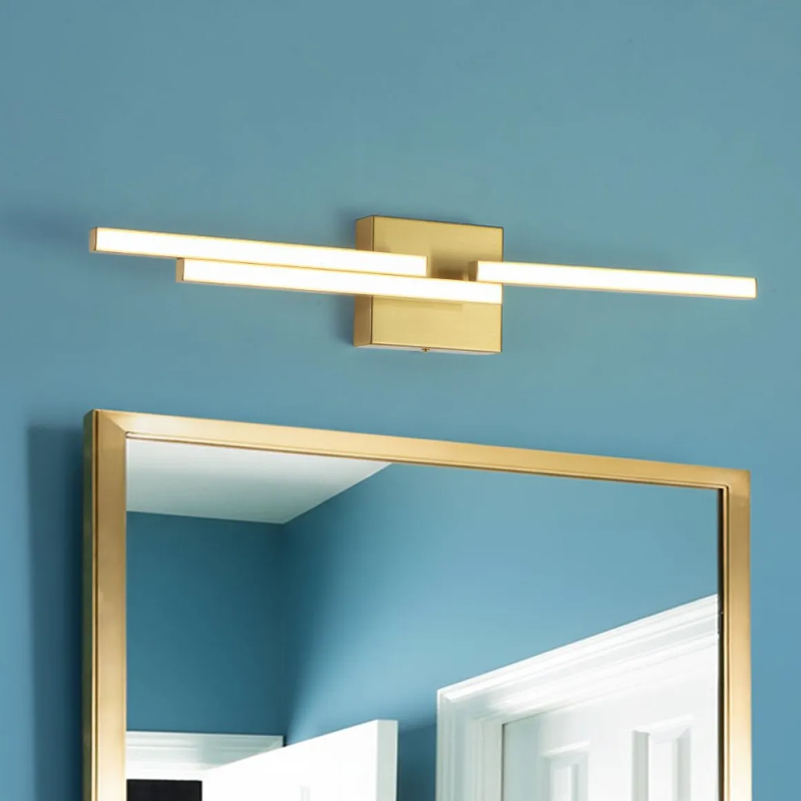 Designer 3-Light Tetris Linear Dimmable LED Vanity Wall Sconce