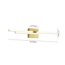 Designer 3-Light Tetris Linear Dimmable LED Vanity Wall Sconce