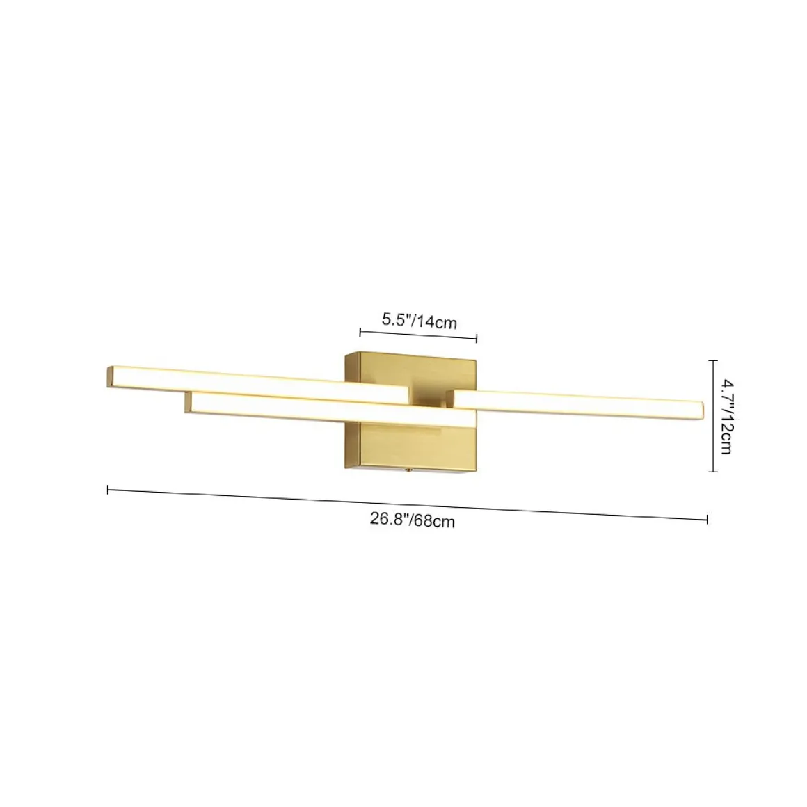 Designer 3-Light Tetris Linear Dimmable LED Vanity Wall Sconce