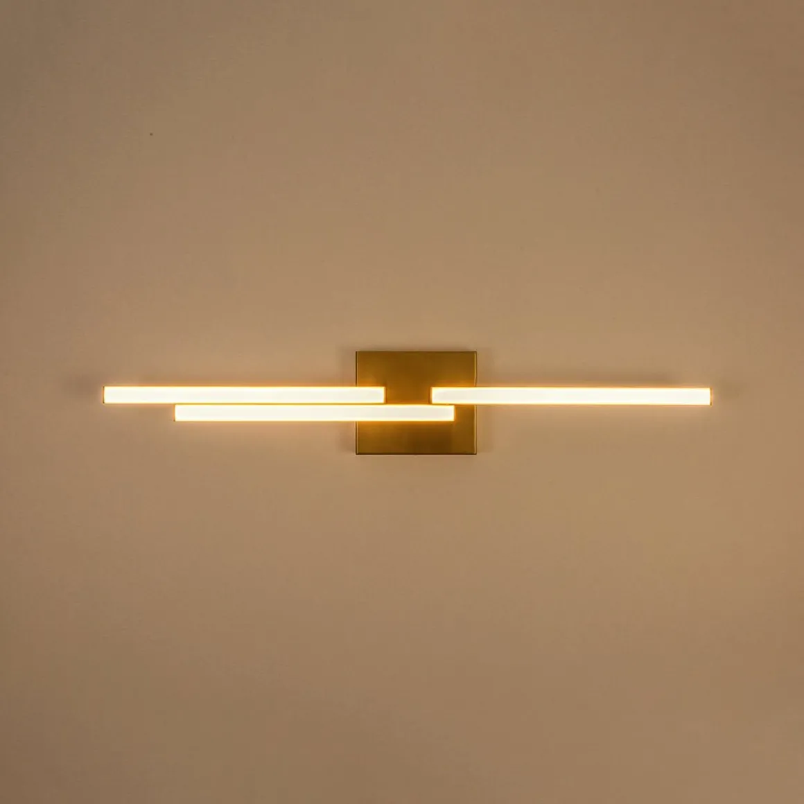 Designer 3-Light Tetris Linear Dimmable LED Vanity Wall Sconce