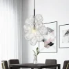 Dimmable Cluster Ribbed Glass Bubble Chandelier Pendant Light