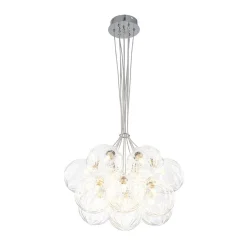 Dimmable Cluster Sculpture Texture Glass Globe Bubble Chandelier