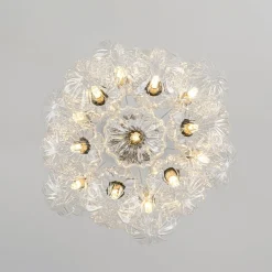 Dimmable Cluster Sculpture Texture Glass Globe Bubble Chandelier