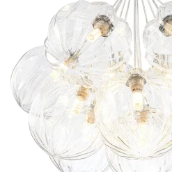 Dimmable Cluster Sculpture Texture Glass Globe Bubble Chandelier