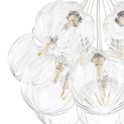 Dimmable Cluster Sculpture Texture Glass Globe Bubble Chandelier