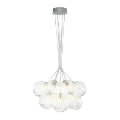 Dimmable Cluster Sculpture Texture Glass Globe Bubble Chandelier