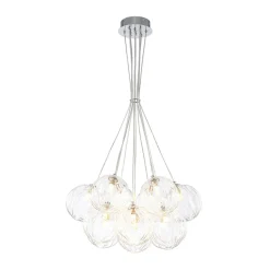 Dimmable Cluster Sculpture Texture Glass Globe Bubble Chandelier
