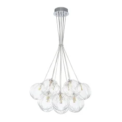 Dimmable Cluster Sculpture Texture Glass Globe Bubble Chandelier