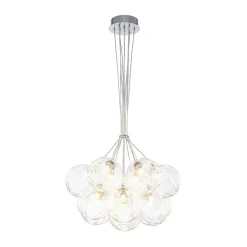 Dimmable Cluster Sculpture Texture Glass Globe Bubble Chandelier