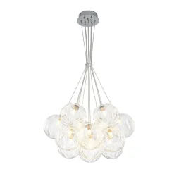Dimmable Cluster Sculpture Texture Glass Globe Bubble Chandelier