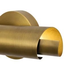 Dimmable LED Aged Brass Up Down Metal Tube Wall Sconce