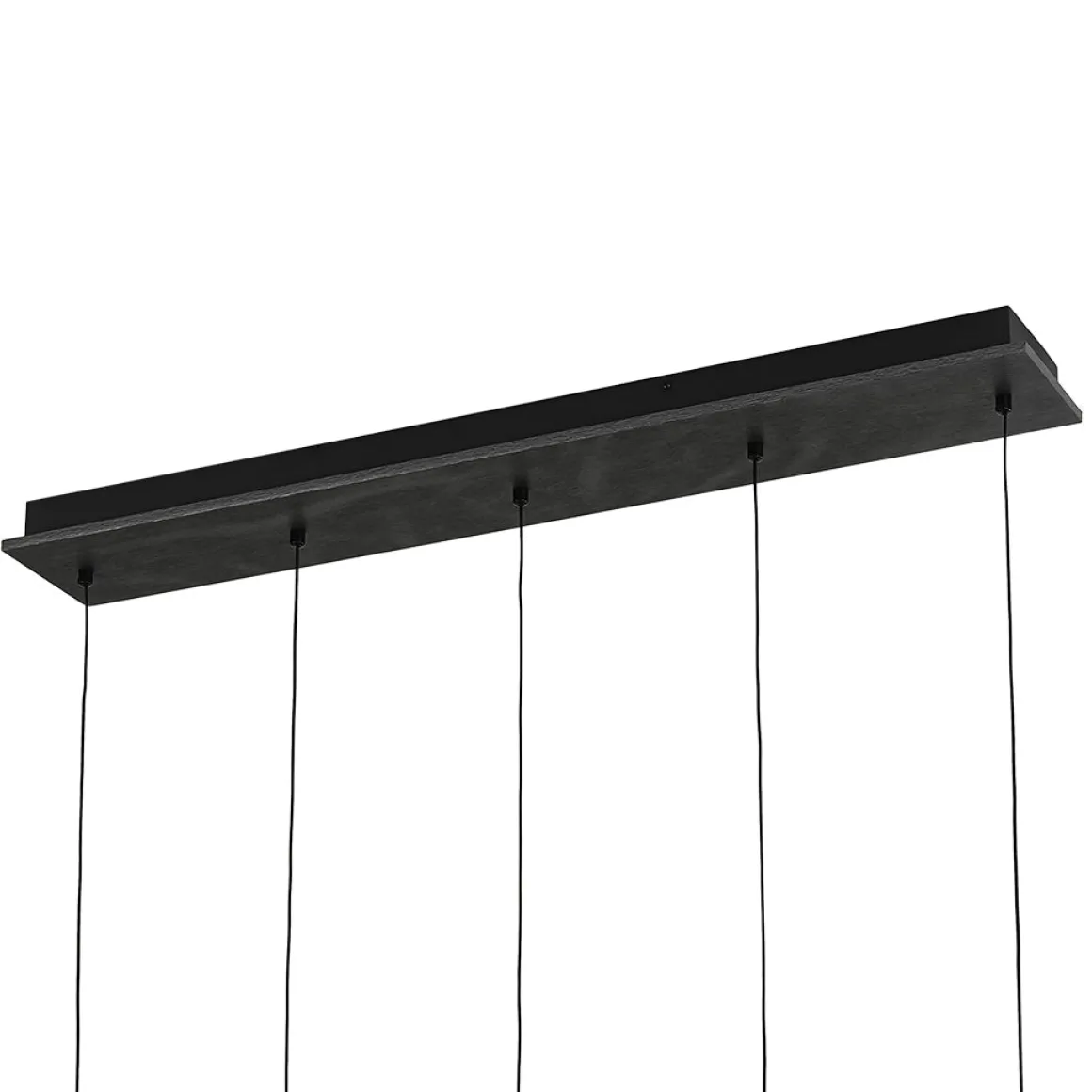 Dimmable LED Frosted Ribbed Glass Globe 5-Light Linear Island Pendant