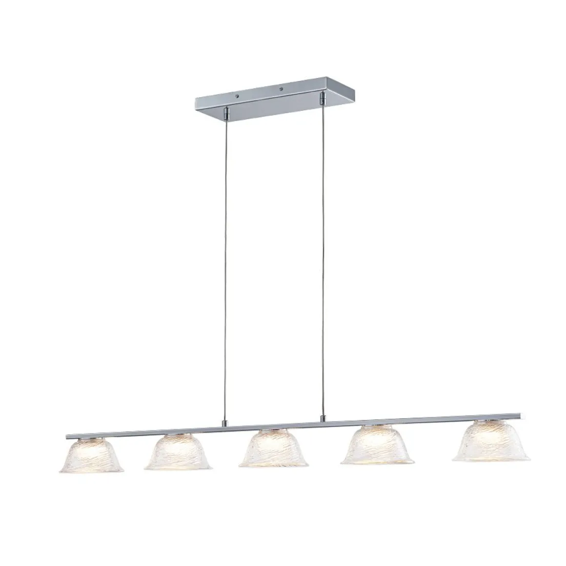 Dimmable LED Iridescent Glass Bell Island Chandelier