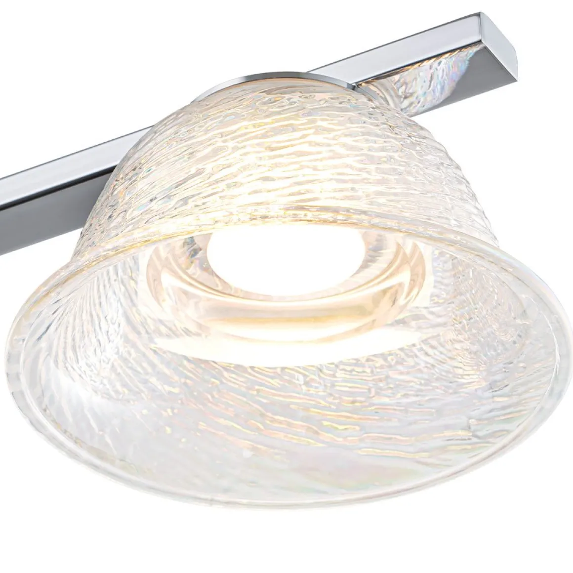 Dimmable LED Iridescent Glass Bell Island Chandelier