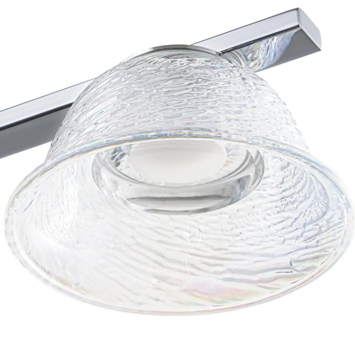 Dimmable LED Iridescent Glass Bell Island Chandelier