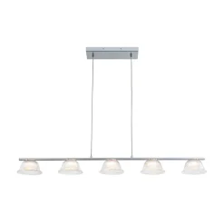 Dimmable LED Iridescent Glass Bell Island Chandelier