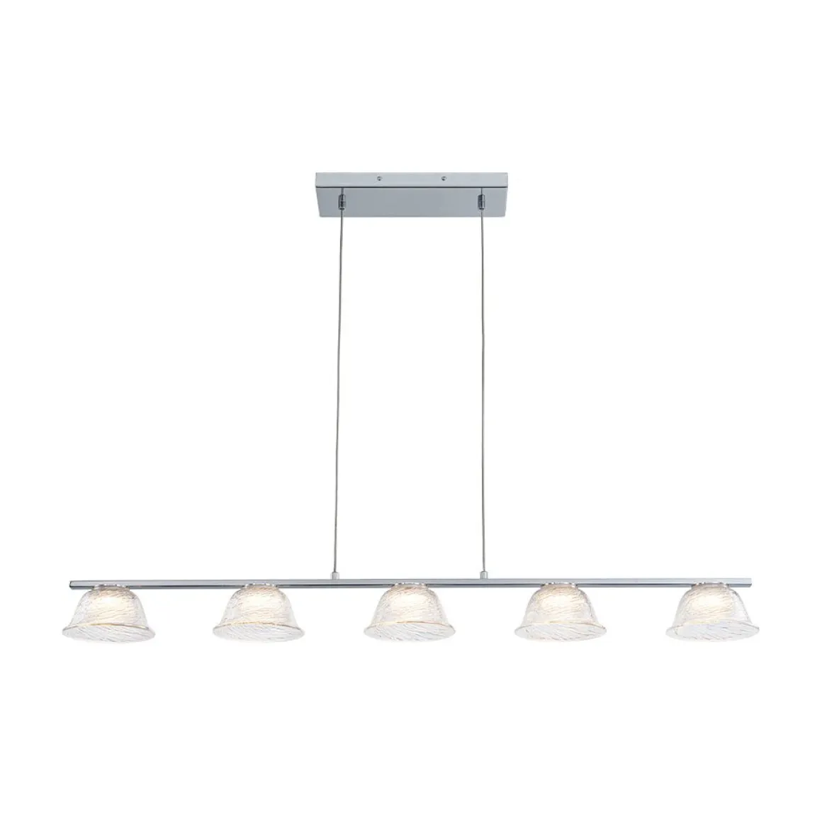 Dimmable LED Iridescent Glass Bell Island Chandelier