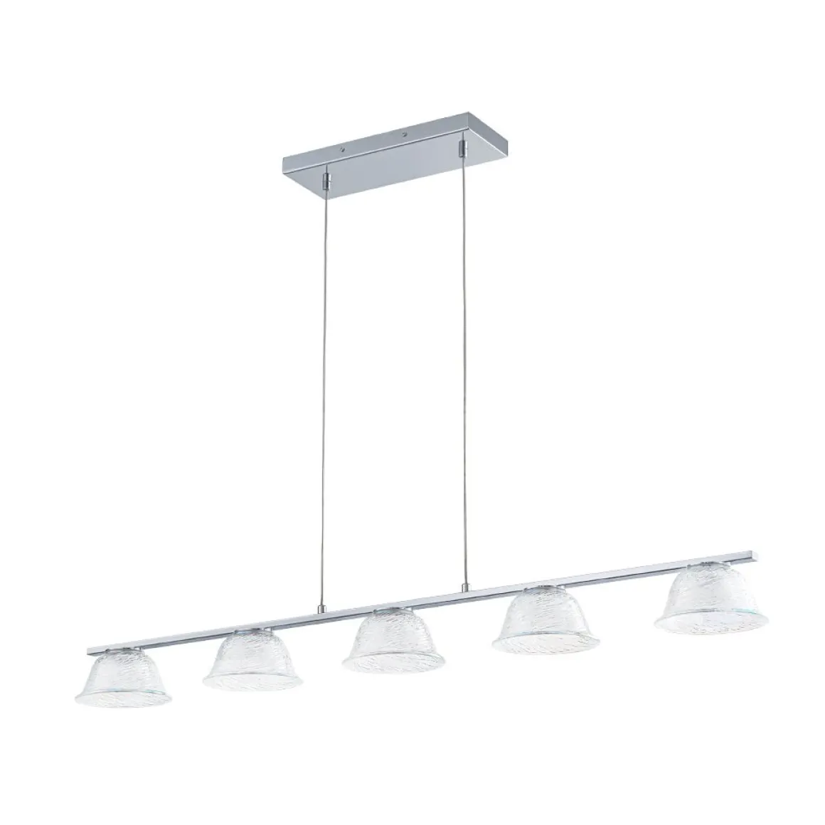 Dimmable LED Iridescent Glass Bell Island Chandelier