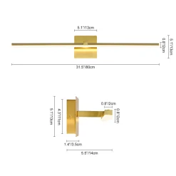 Dimmable LED Linear Vanity Wall Sconce Picture Light 3CCT