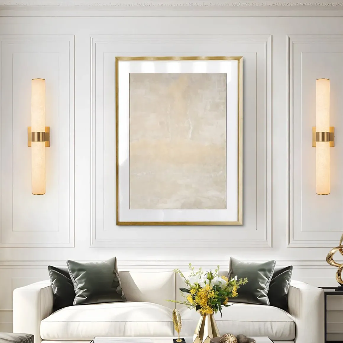 Dimmable LED Marble Tube Linear Bathroom Wall Sconce