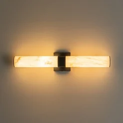 Dimmable LED Marble Tube Linear Bathroom Wall Sconce