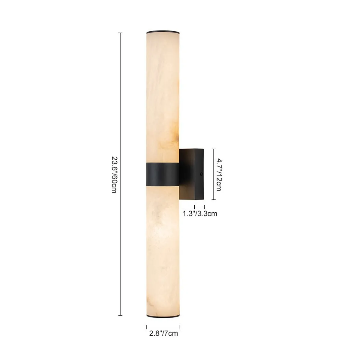 Dimmable LED Marble Tube Linear Bathroom Wall Sconce