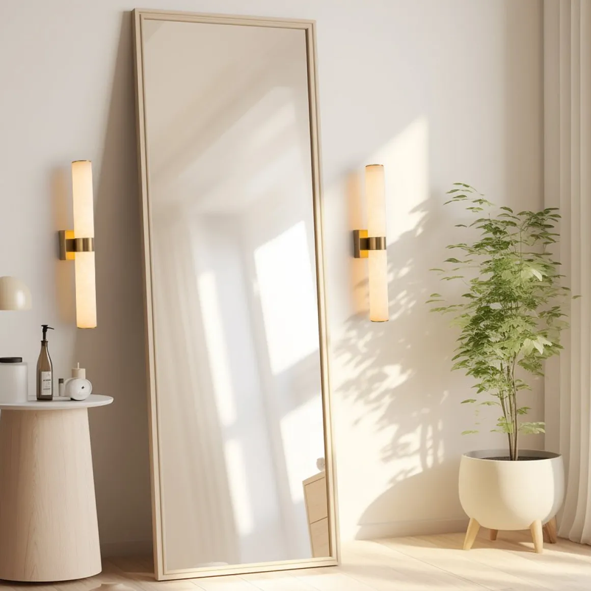 Dimmable LED Marble Tube Linear Bathroom Wall Sconce