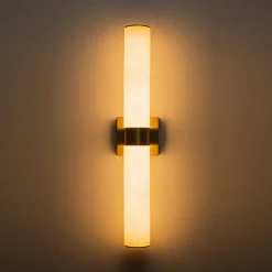 Dimmable LED Marble Tube Linear Bathroom Wall Sconce