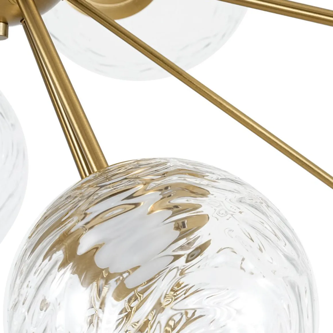 Dimmable LED Ripple Glass Bubble Sputnik Sunburst Chandelier