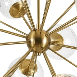 Dimmable LED Ripple Glass Bubble Sputnik Sunburst Chandelier