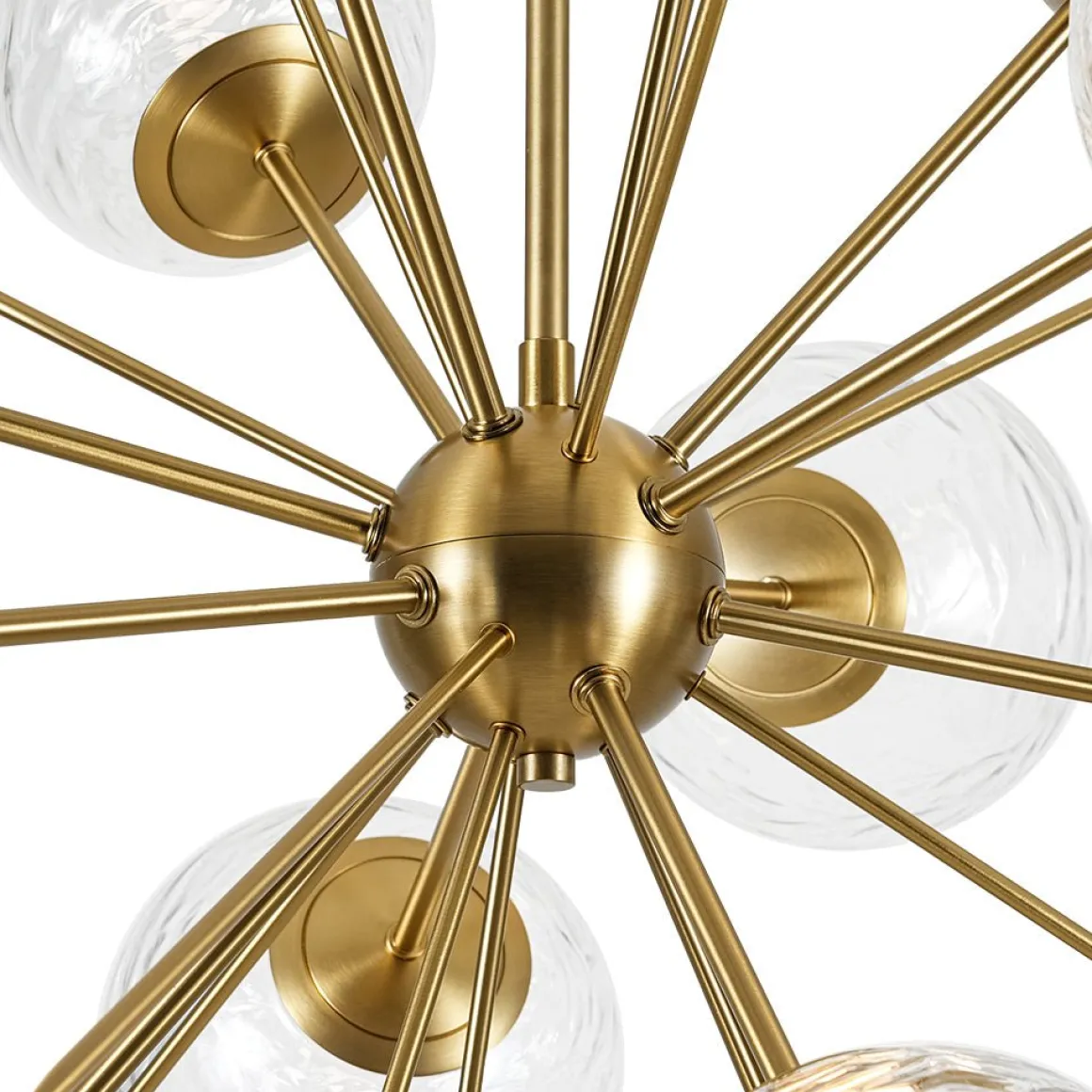 Dimmable LED Ripple Glass Bubble Sputnik Sunburst Chandelier